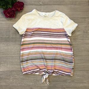 ☀️perfect for summer! Striped top with waist tie